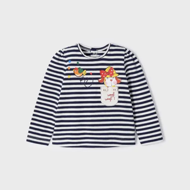 Baby 6 μηνών έως 4 ετών Μπλούζα μακρυμάνικη ECOFRIENDS εκρού-κόκκινο - 12M