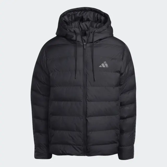 adidas Sportswear Men's Essentials 3Stripes Synthetic Down Hooded Jacket Μαύρο KE8328 (adidas Sportswear) - XXLarge 3