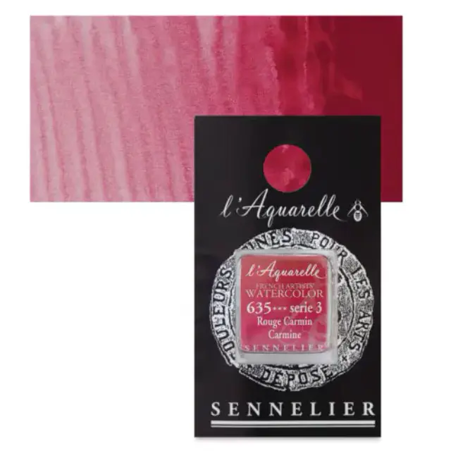 Χρώμα Ακουαρέλας Sennelier l Aquarelle Half Pan - 635 Carmine