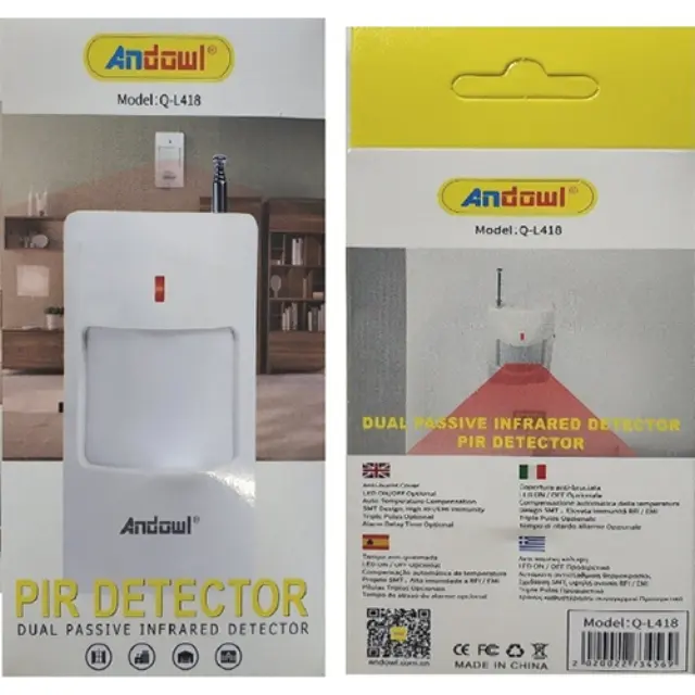 Andowl Q-L418 Διπλός Παθητικός Ανιχνευτής Κίνησης Υπέρυθρων PIR 2