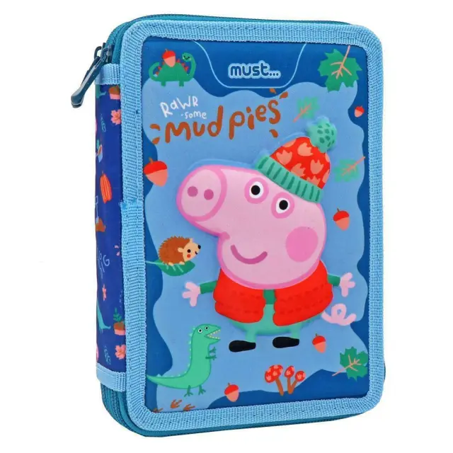 Must George Pig Σχολική Κασετίνα Διπλή 15x21x5εκ/ 0482703 (Must)