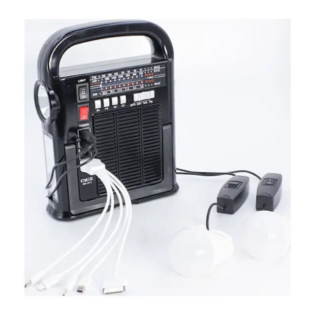 CMiK MK-213 Επιτραπέζιο Ραδιόφωνο Ηλιακό με Bluetooth και USB Μαύρο 2