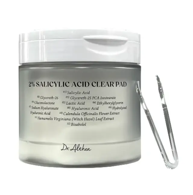 Dr. Althea 2% Salicylic Acid Pads Τόνωσης Προσώπου με Σαλικυλικό Οξύ & Υαλουρονικό Οξύ 60τμχ