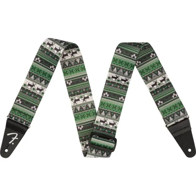 Fender Ugly Xmas Sweater 2" Ζώνη Κιθάρας - Μπάσου Green Fair Isle
