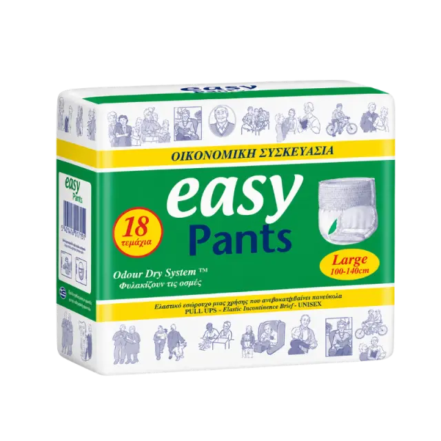 Easy Pants Πάνες Βρακάκι Ακράτειας Large 18τμχ 2