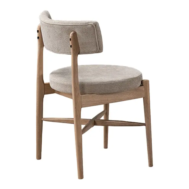 Καρέκλα Raudi pakoworld rubberwood σε φυσική-μπεζ απόχρωση 45.5x45.5x81εκ | Συσκευασία 2 τμχ 2