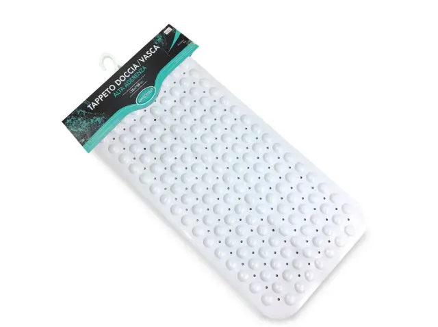 Πατάκι Μπάνιου Αντιολισθητικό Λευκό PVC 78c38cm