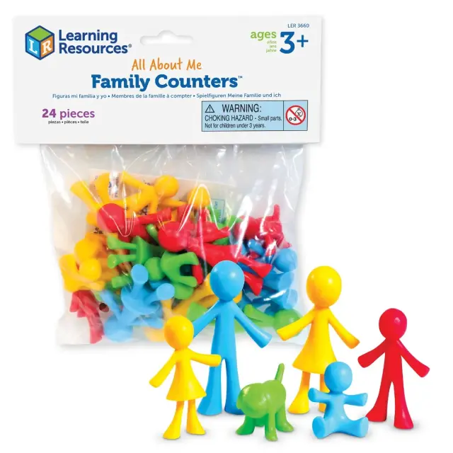 Learning Resources Εκπαιδευτικό Παιχνίδι All About Me Family Counters™ (Set of 24) για 3+ ετών LER 3660 2