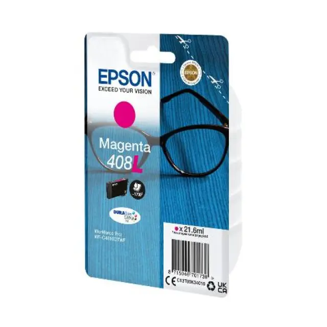 Epson 408L Γνήσιο Μελάνι Εκτυπωτή InkJet Ματζέντα (C13T09K34010)