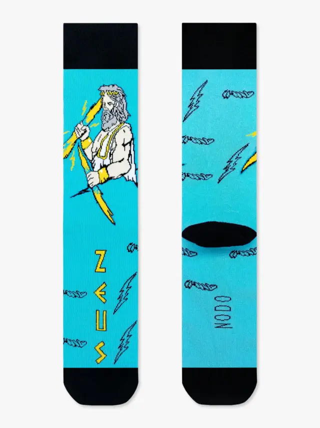 Βαμβακερή Κάλτσα με Σχέδια Zeus The Greek God NODO
