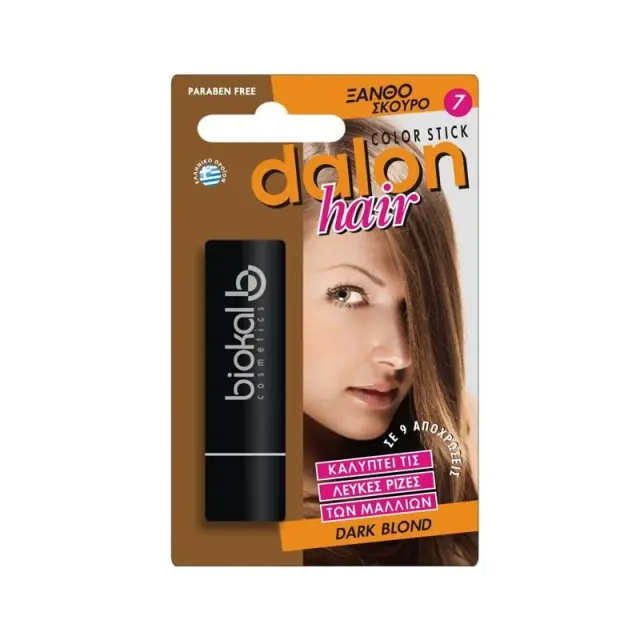 Dalon Hair Color Stick (7) - (βαφή μαλλιών σε στικ/κραγιόν χρώματος ξανθό σκούρο)