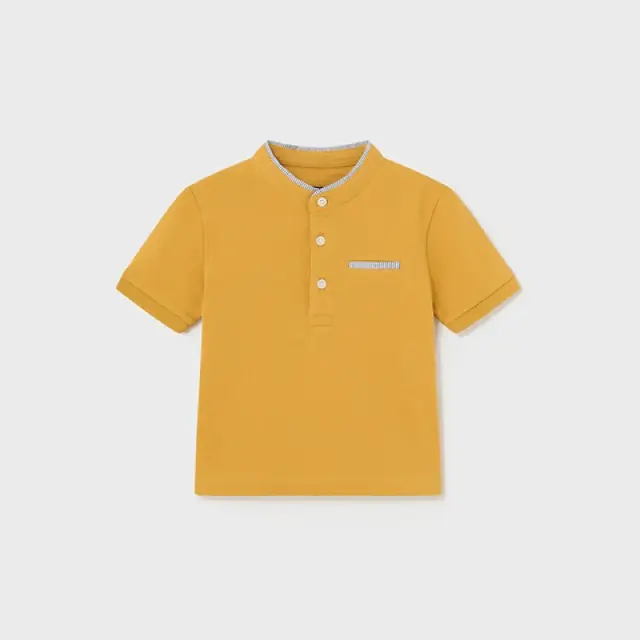 Baby 6 μηνών έως 4 ετών Πόλο γιακάς μάο Better Cotton ώχρα - 3Ε
