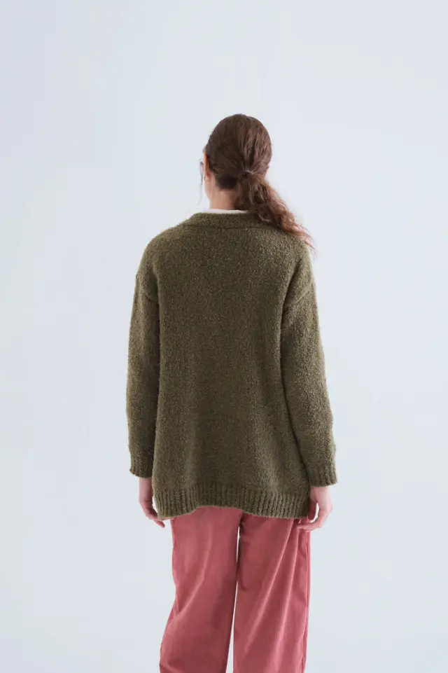 COMPANIA FANTASTICA KNITTED CARDIGAN (63C/10314 GREEN) - M 2