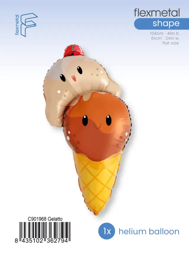 Μπαλόνι Φοιλ Σχήμα Ice Cream Gelato 104εκ x 61εκ - Παγωτό