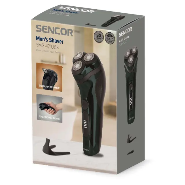 Επαναφορτιζόμενη Ξυριστική Μηχανή Direct Drive Sencor SMS 4210BK Μαύρη 2