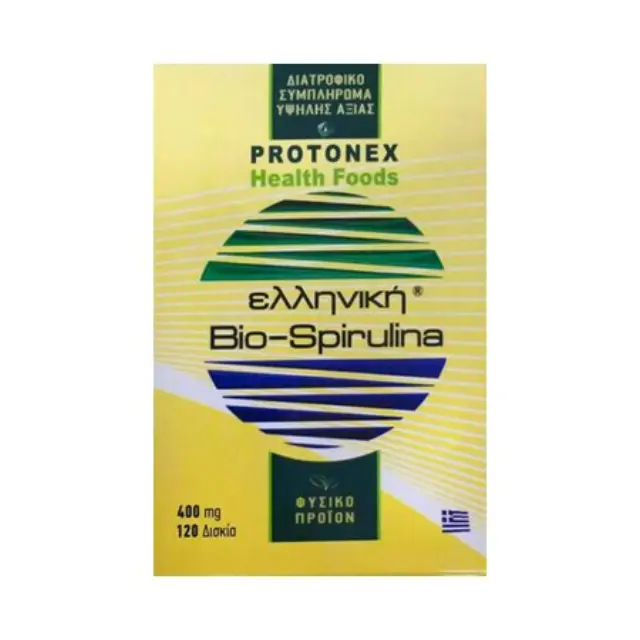 Protonex Hellenic Bio-spirulina 400mg 120 ταμπλέτες 2