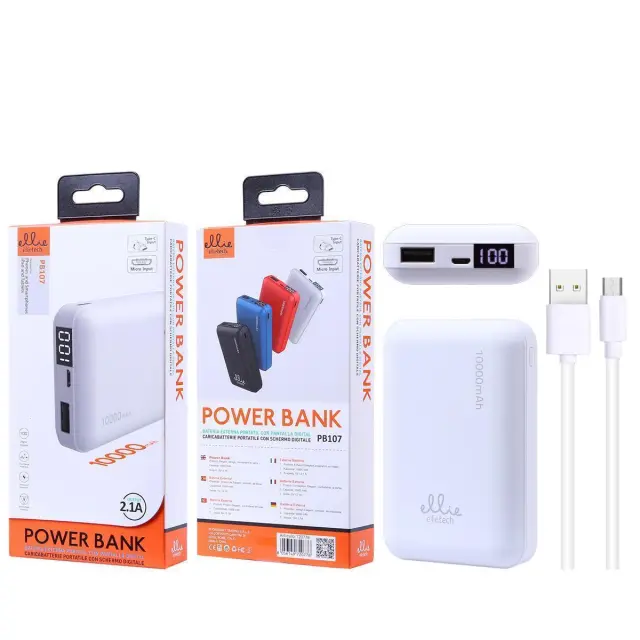 Ellietech PB107 Power Bank 10000mAh ΛΕΥΚΟ