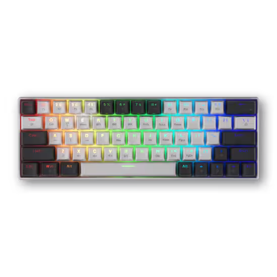 Spartan Gear - Pegasus 2 RGB Wired Wireless 63 keys Mechanical Gaming Keyboard (color: White/Grey) 2