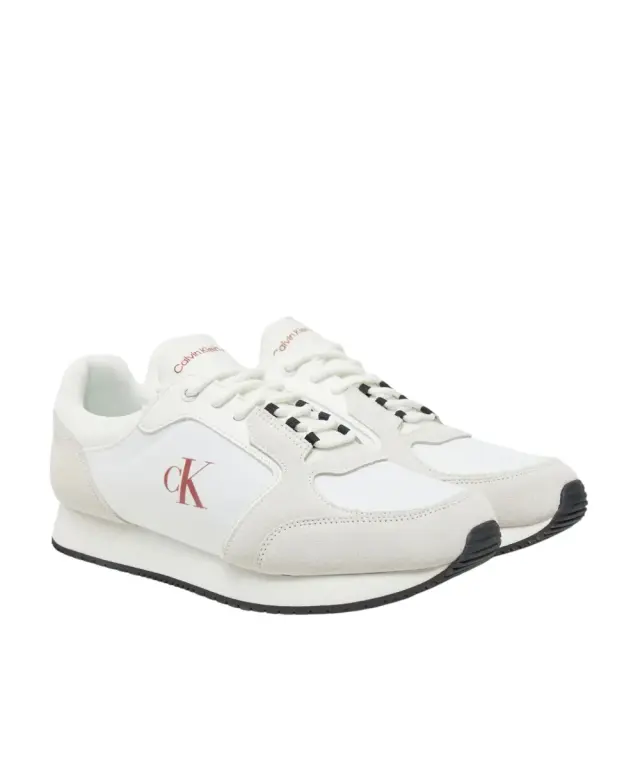 Calvin Klein - Ανδρικά Sneakers Retro Sock Runner Mg YM0YM01152-0LG Λευκό 2