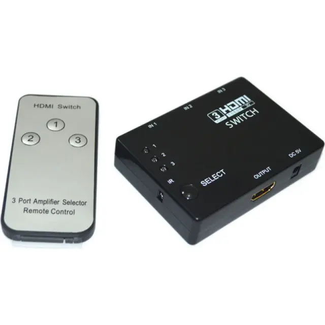 HDMI Switch 3 Σε 1 1080P Με Τηλεχειριστήριο OSIO HDVS-310