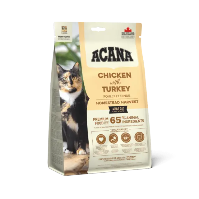 Acana Homestead Harvest για Γάτες με Κοτόπουλο & Γαλοπούλα 340gr