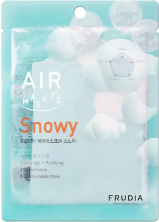 Frudia Air Mask 24 Snowy Μάσκα Προσώπου για Αναζωογόνηση / Καθαρισμό 25ml