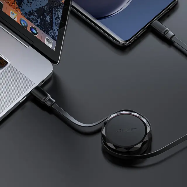 Καλώδιο Αναδιπλούμενο Acefast C13-03 USB-C σε USB-C 3A 60W Μαύρο 0.8m 3