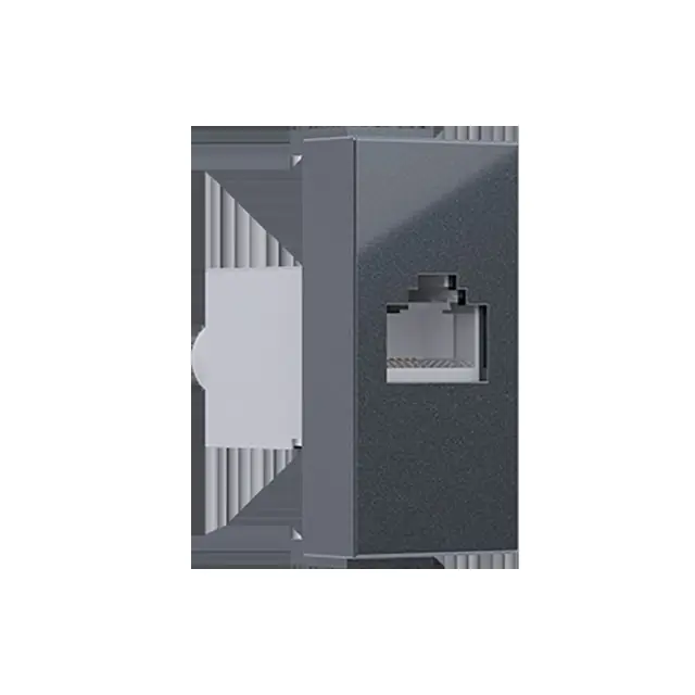 MODYS ΠΡΙΖΑ ΔΙΚΤΥΟΥ ΑΝΘΡΑΚΙ RJ45 CAT.6 IP20 ΜΕ ΘΩΡΑΚΙΣΗ / 10101312453