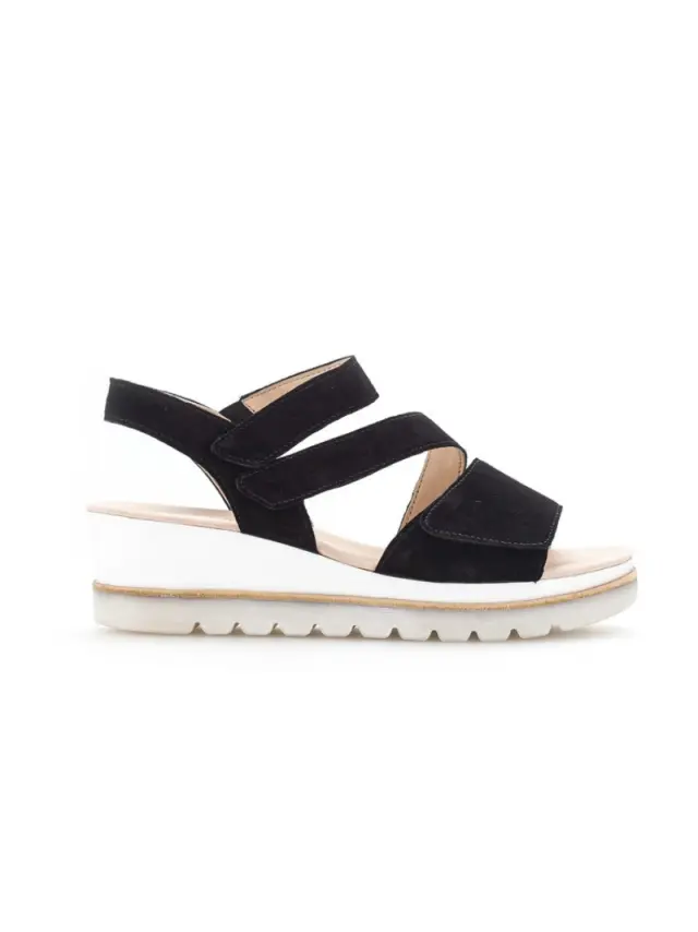 Gabor Πέδιλα Γυναικείο δέρμα/δέρμα Nubuck Μαύρο GAB/24640 17-BLACK 3