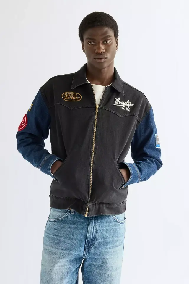 Wrangler Ανδρικό TRAILRIDER Τζιν Μπουφάν 112386960 - Blue / Black - L
