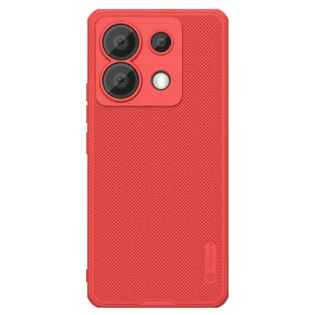 Nillkin Case for Xiaomi Redmi Note 13 Pro (6.67" Inch) Super Frosted Shield Pro Hard Back Soft Border (PC + TPU) Shock Absorb Cover Raised Bezel Camera Protect PC Red Color