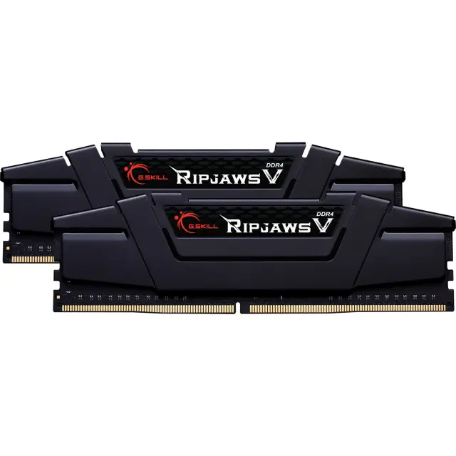 G.Skill DIMM 64 GB DDR4-2666 (2x 32 GB) Dual-Kit (black, F4-2666C19D-64GVK, Ripjaws V, INTEL XMP)