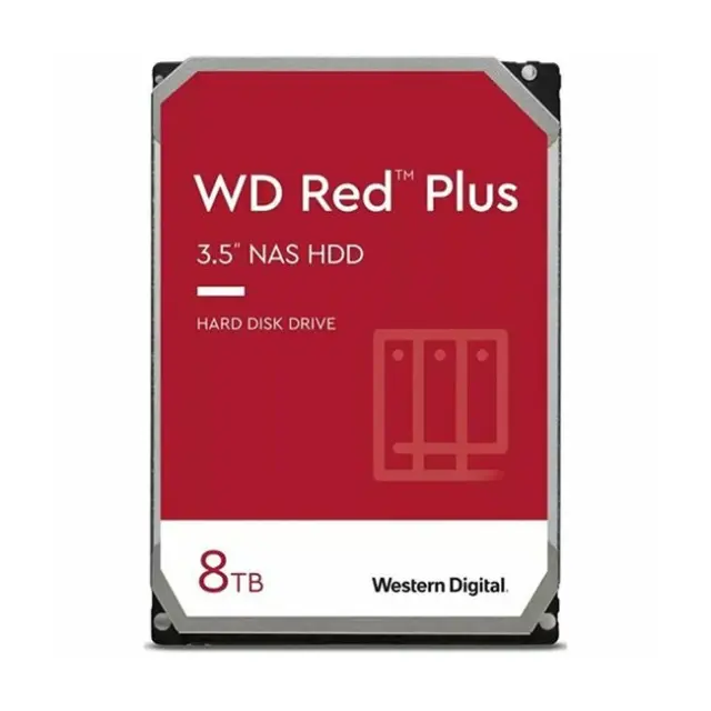 Western Digital Red Plus 8TB HDD Σκληρός Δίσκος 3.5" SATA III 5400rpm με 256MB Cache για NAS