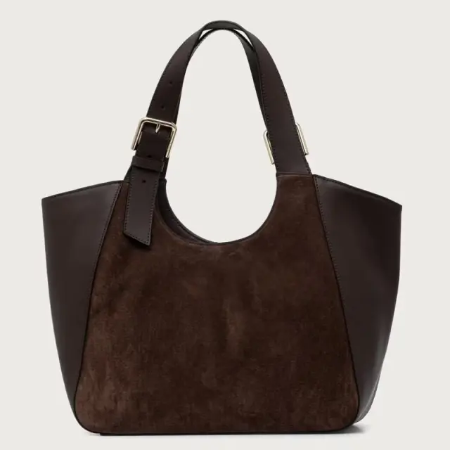 Furla - Γυναικεία Δερμάτινη Τσάντα Ώμου/Χειρός Dora M Tote WB02012-BX4018-3244S Καφέ