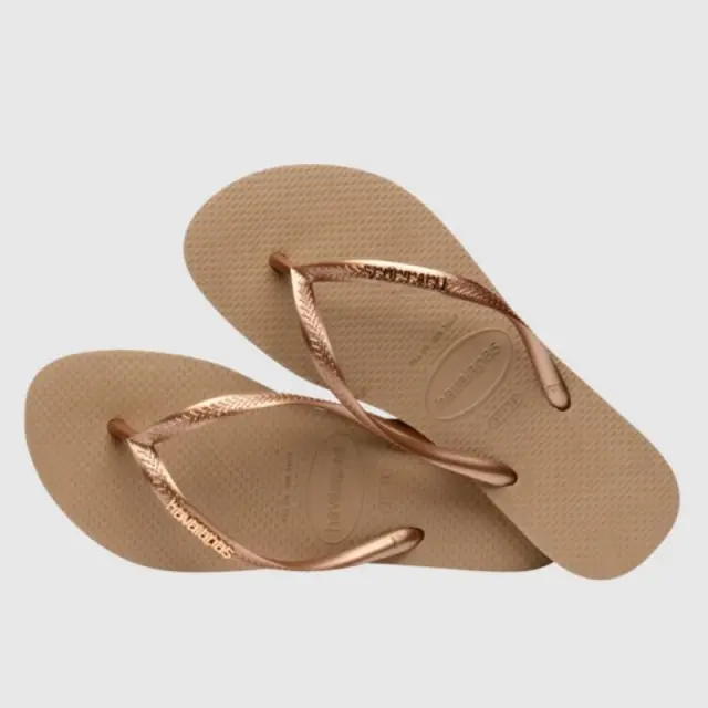 Σαγιονάρα Havaianas Slim Logo Metallic 4119875-3581 Χρυσό - 35-36 3