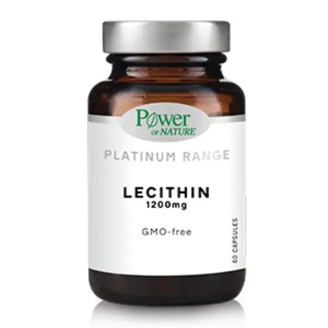 Power Of Nature Platinum Range Lecithin Συμπλήρωμα Διατροφής με Λεκιθίνη 1200mg 60 κάψουλες
