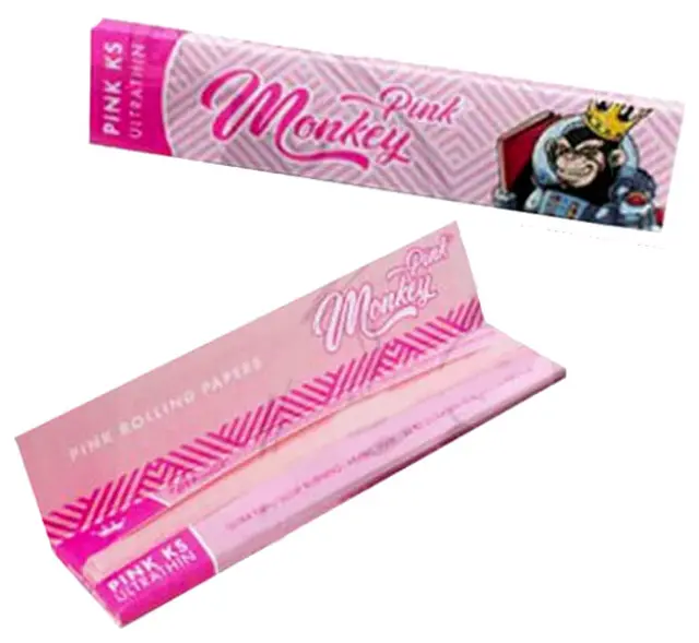 Monkey King Χαρτάκια Ροζ - Pink King Size Slim 32φ.