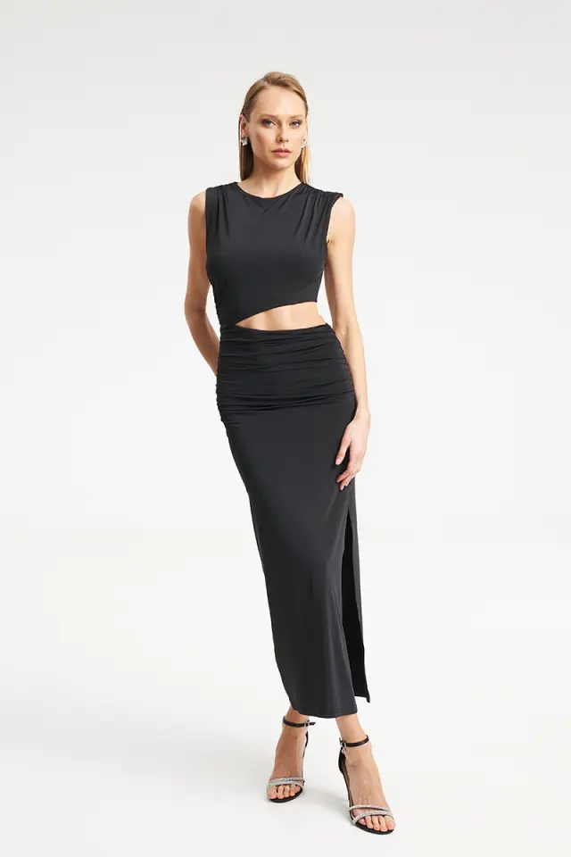 Maxi Φόρεμα με Cut-Out & Draped Σιλουέτα ADELINE DRESS - XS