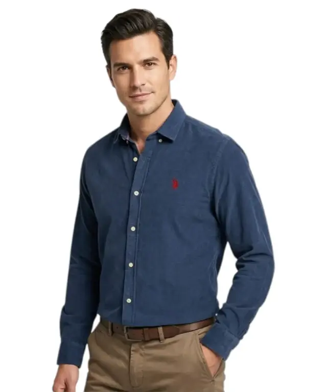 U.S. Polo Assn. - Ανδρικό Πουκάμισο Μακρυμάνικο 64467-53348-479 Μπλε - 2XL