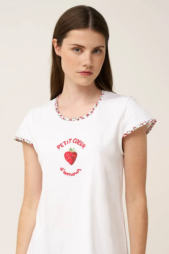 Γυναικεία Βαμβακερή ΠυτζάμαVamp 24261 WHITE 2