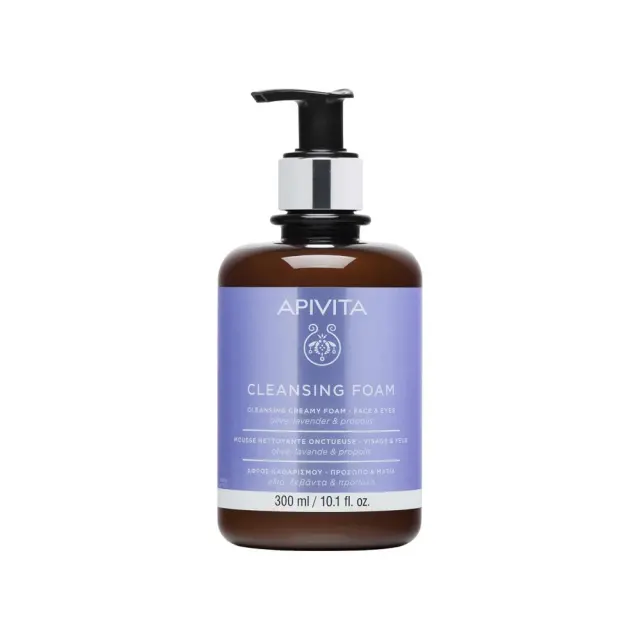 Apivita | Cleansing Foam Face & Eyes Olive & Levander | Αφρός Καθαρισμού για Πρόσωπο & Μάτια | 300ml