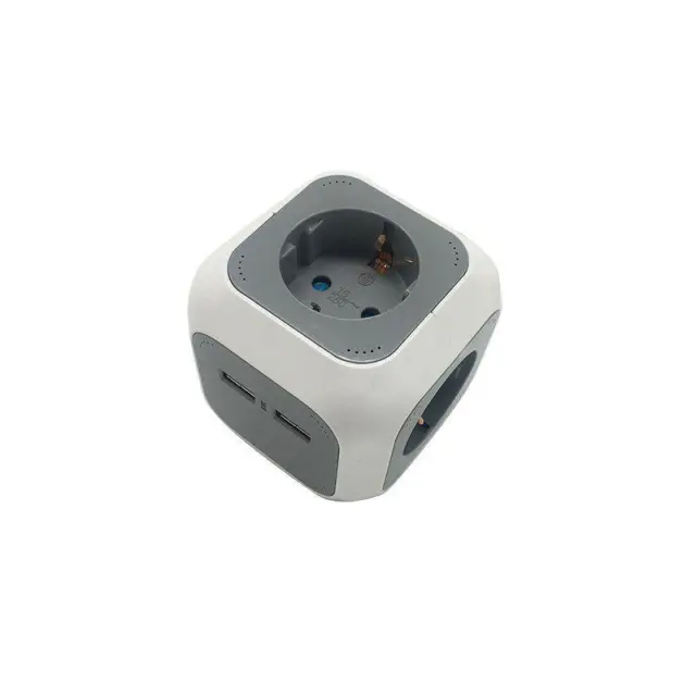 BORMANN BCR1135 - BORMANN BCR1135 Πολύμπριζο "Κύβος" 4 Θέσεων Και 2 Usb 3X1.5mm (066323)
