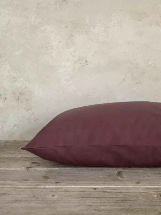 Ζεύγος Μαξιλαροθήκες 52x72 Nima Unicolors SS24 100% βαμβακερό- Deep Bordeaux