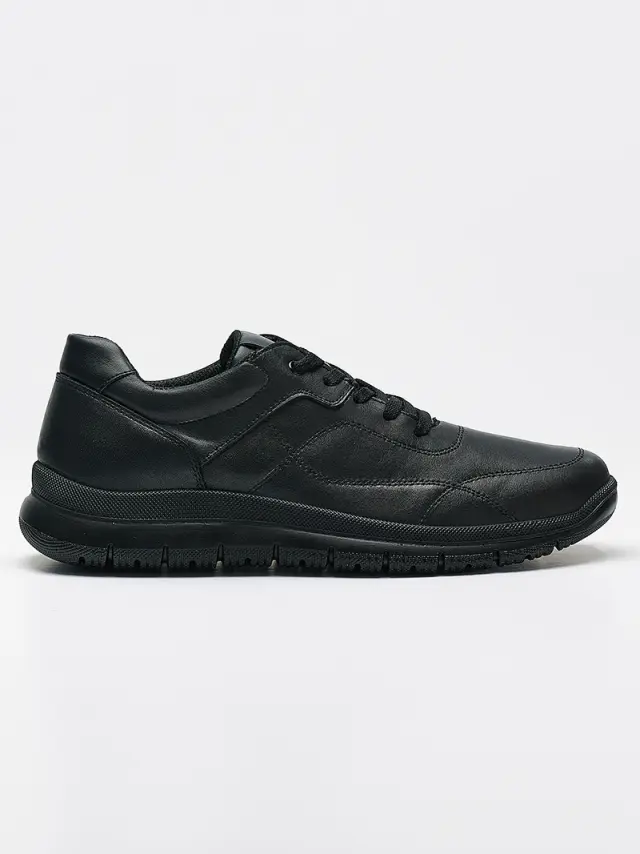 Imac Sneakers Ανδρικό δέρμα Μαύρο IMA/452680 BLACK 2