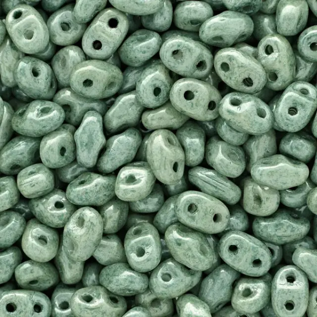 Χάντρα MiniDuo - Chalk Green Luster 2x4mm ~7gr