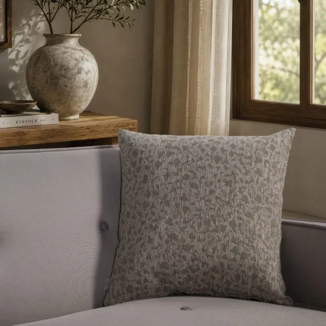 Μαξιλαροθήκη Pearland 15 Sage Taupe TEORAN 50x50cm με γέμιση