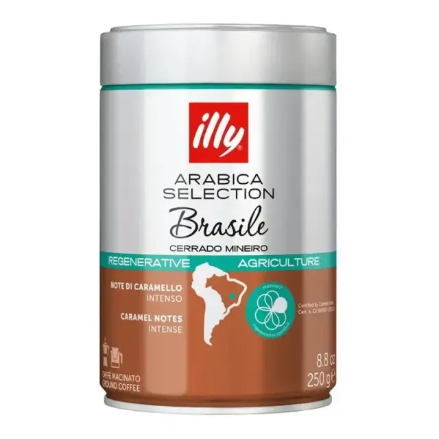 Illy Μονοποικιλιακός Arabica Brasile 250g Αλεσμένος