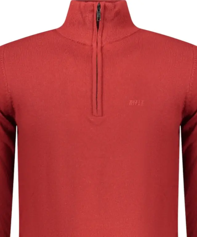 Rifle Jeans - Ανδρικό Πουλόβερ Half Zip Regular Fit RFTR072-RED Κόκκινο - M 3