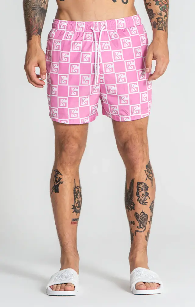 Gianni Kavanagh Ανδρικό CHECKERS Μαγιό - Pink - S