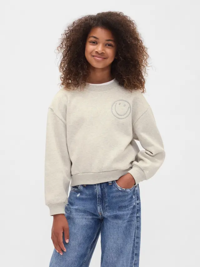 Παιδικό VintageSoft Dolman Φούτερ Grey heather - XS